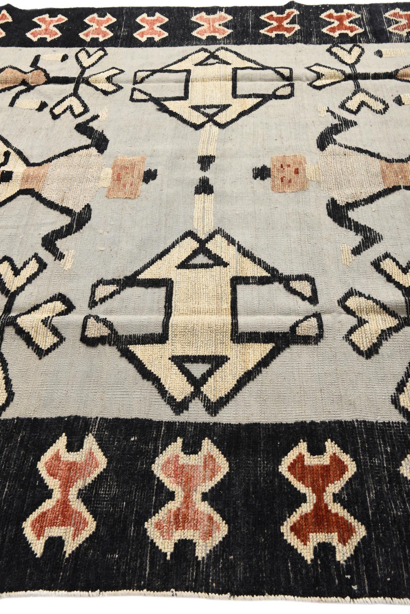 8' 1 x 10' Hand Knotted Oushak Wool Rug