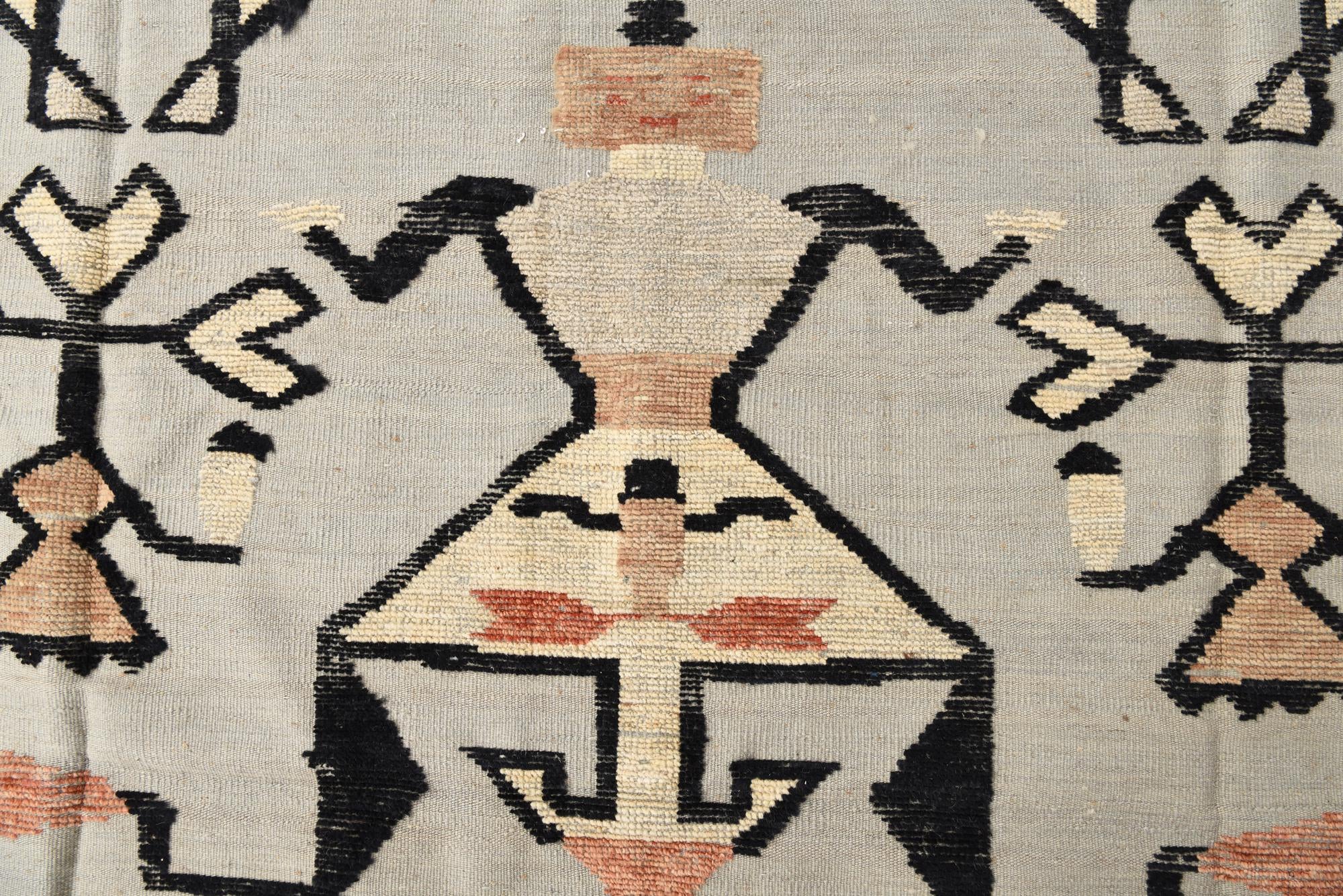 8' 1 x 10' Hand Knotted Oushak Wool Rug