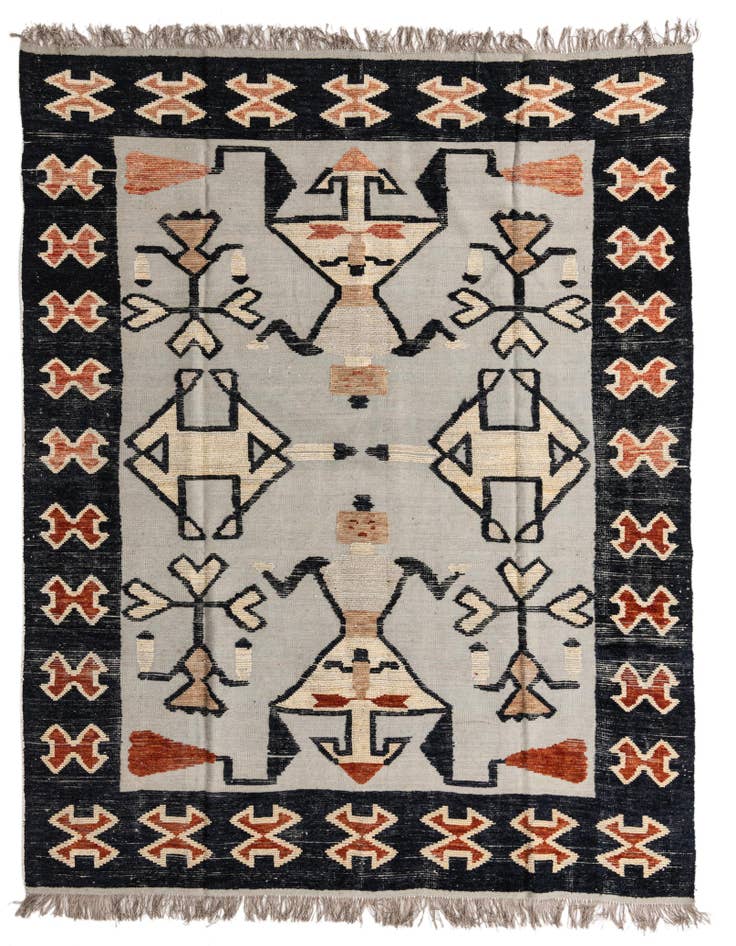 Detail image of 8' 1 x 10' Hand Knotted Oushak Wool Rug
