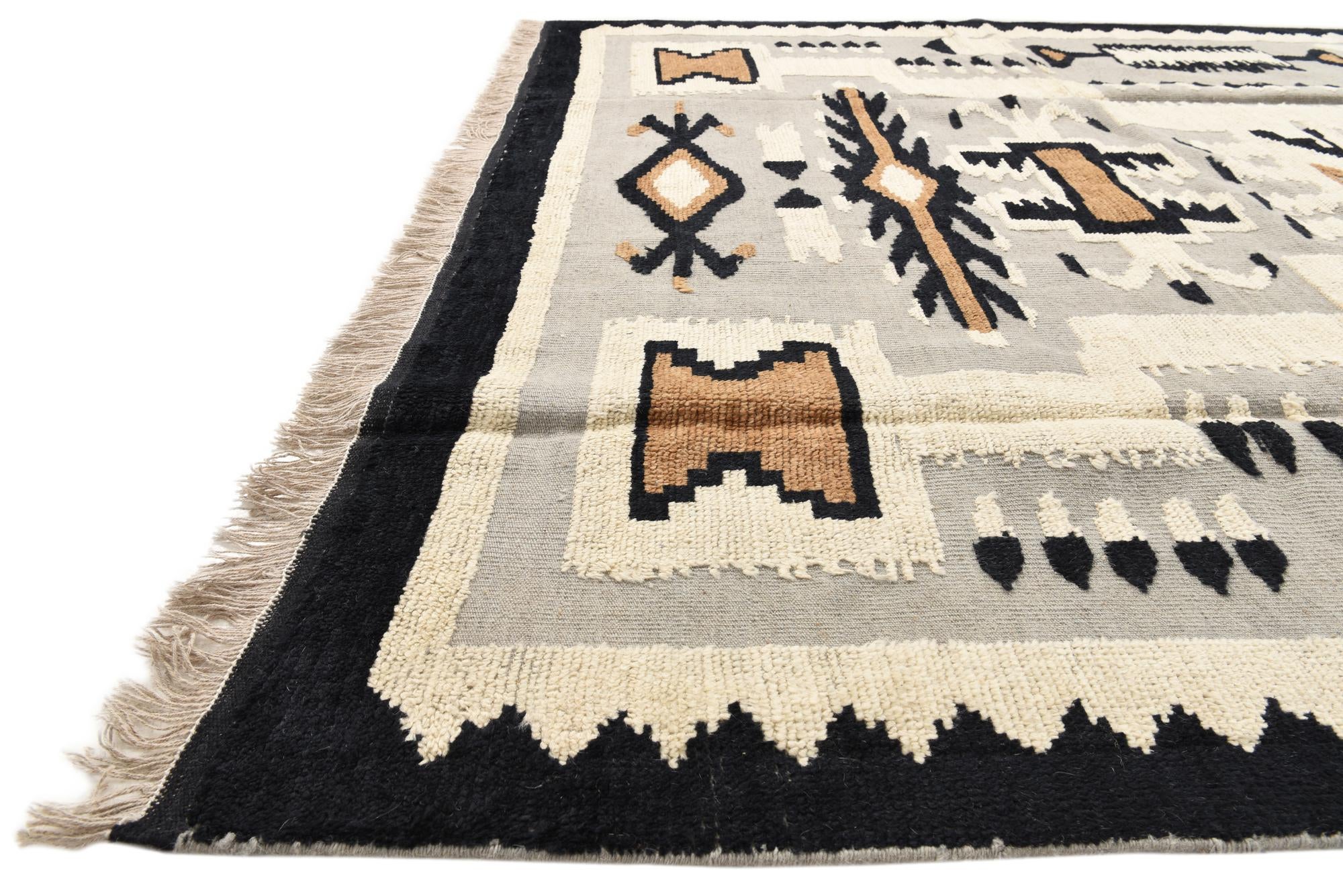 8' x 10' 8 Hand Knotted Oushak Wool Rug