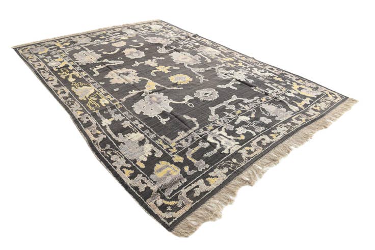 Detail image of 8' 10 x 12' Hand Knotted Oushak Wool Rug