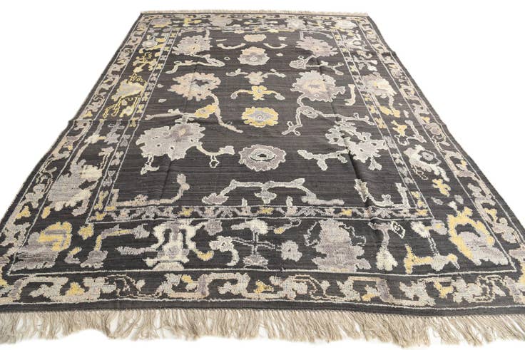 Detail image of 8' 10 x 12' Hand Knotted Oushak Wool Rug