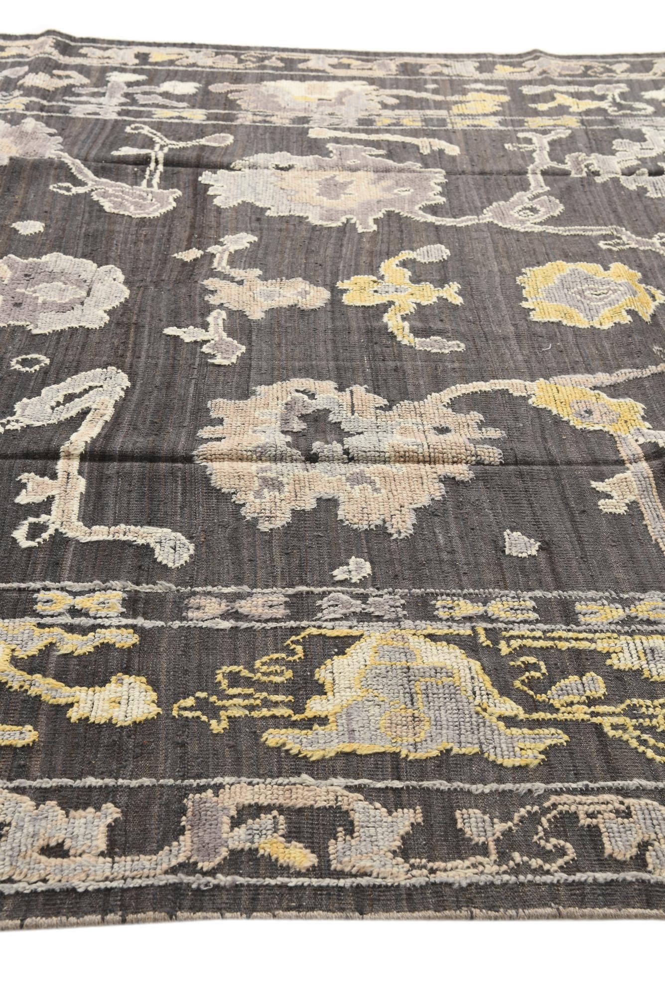 8' 10 x 12' Hand Knotted Oushak Wool Rug