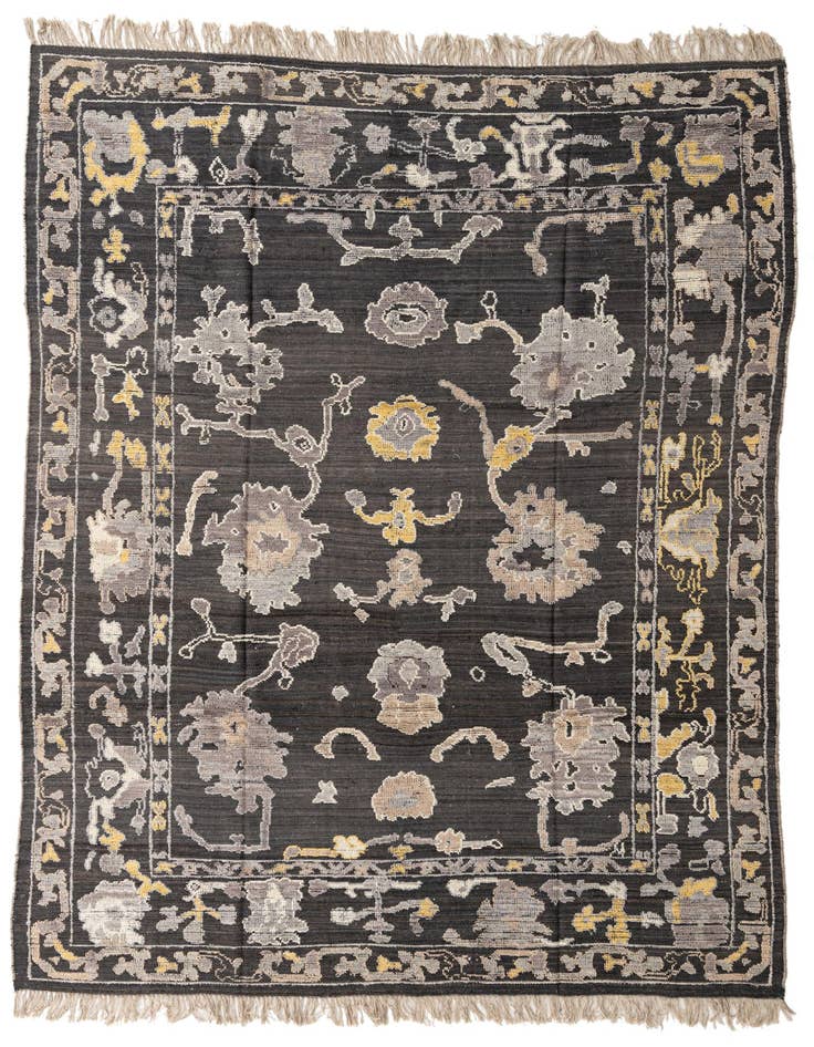 Detail image of 8' 10 x 12' Hand Knotted Oushak Wool Rug