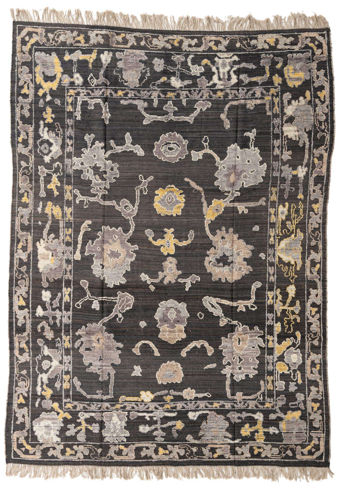 8' 10 x 12' Hand Knotted Oushak Wool Rug