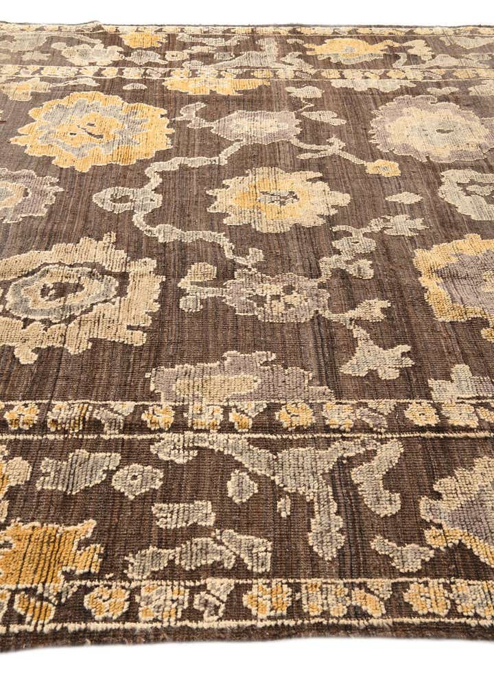 9' x 12' 3 Hand Knotted Oushak Wool Rug