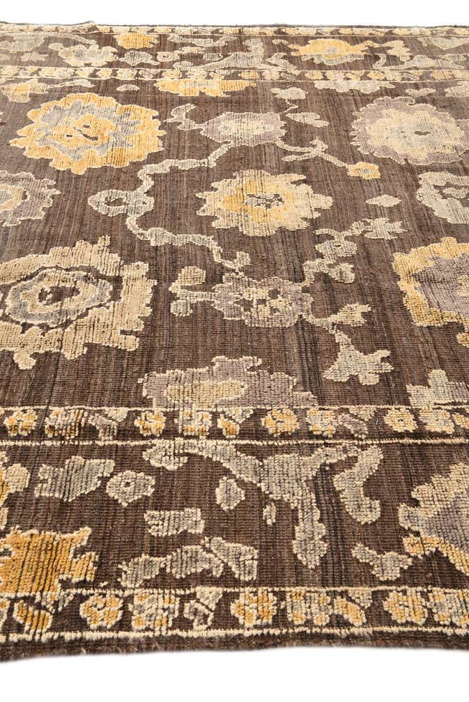 9' x 12' 3 Hand Knotted Oushak Wool Rug