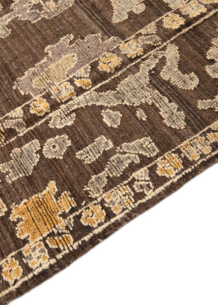 9' x 12' 3 Hand Knotted Oushak Wool Rug