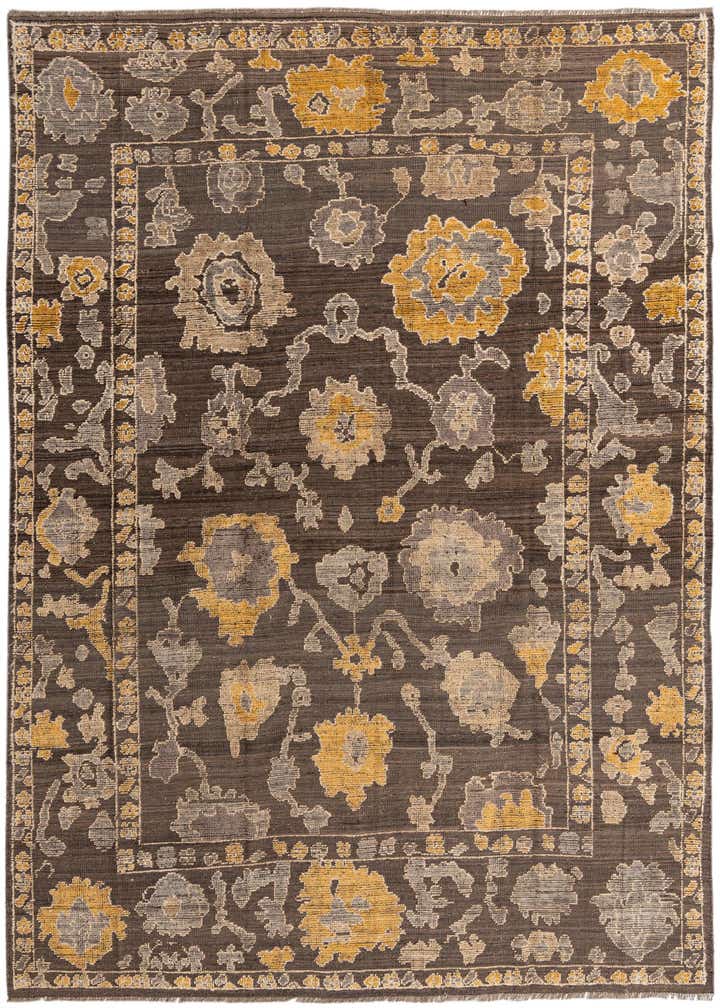 9' x 12' 3 Hand Knotted Oushak Wool Rug