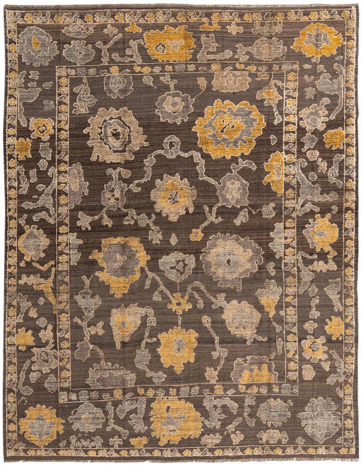 Detail image of 9' x 12' 3 Hand Knotted Oushak Wool Rug