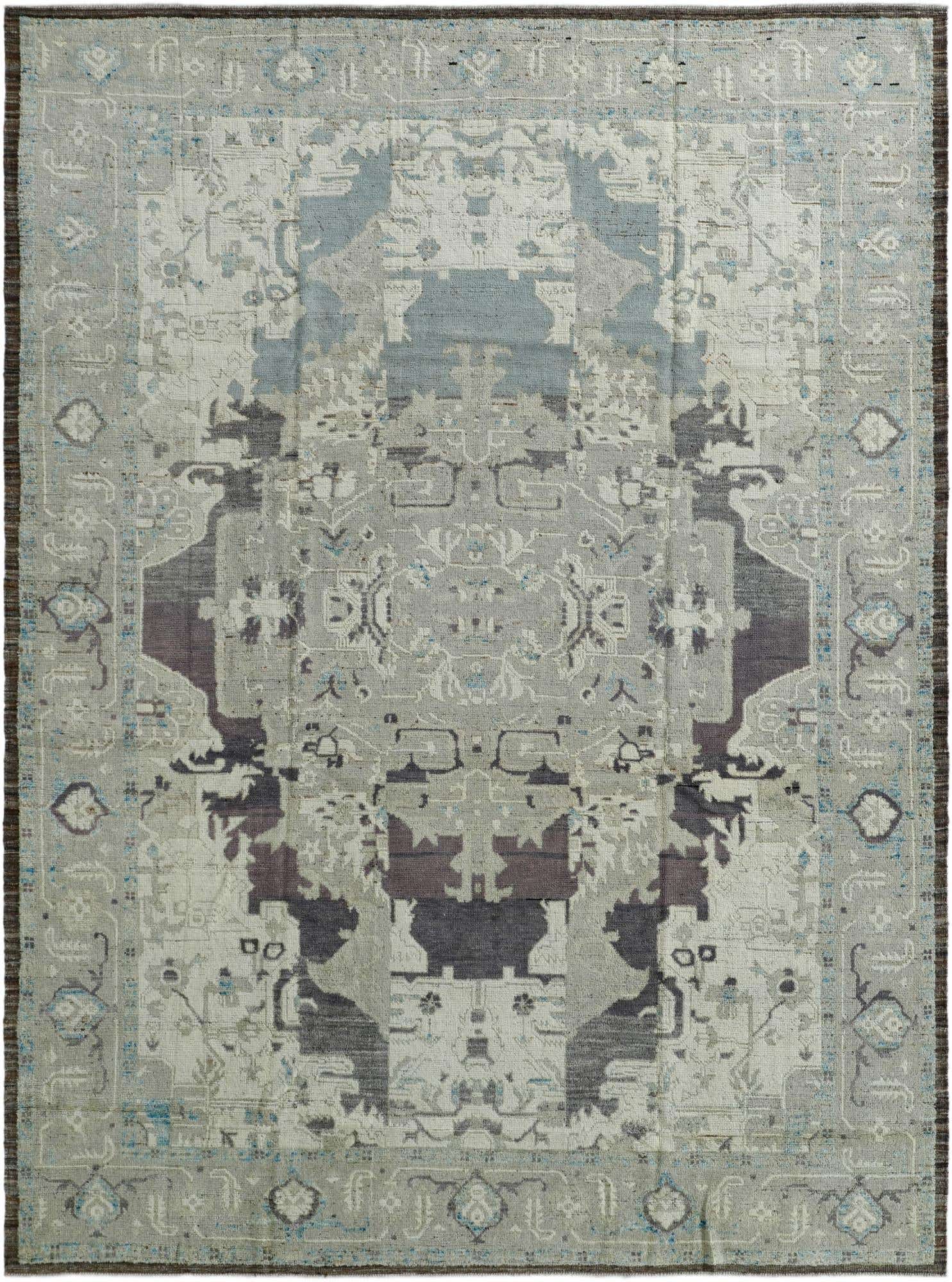 9' 1 x 12' 3 Hand Knotted Oushak Wool Rug
