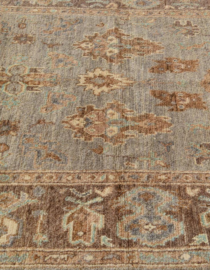 Detail image of 3' 10 x 6' 5 Hand Knotted Oushak Wool Rug