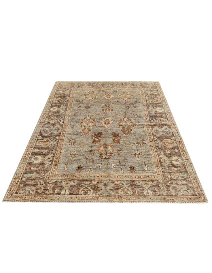 Detail image of 3' 10 x 6' 5 Hand Knotted Oushak Wool Rug