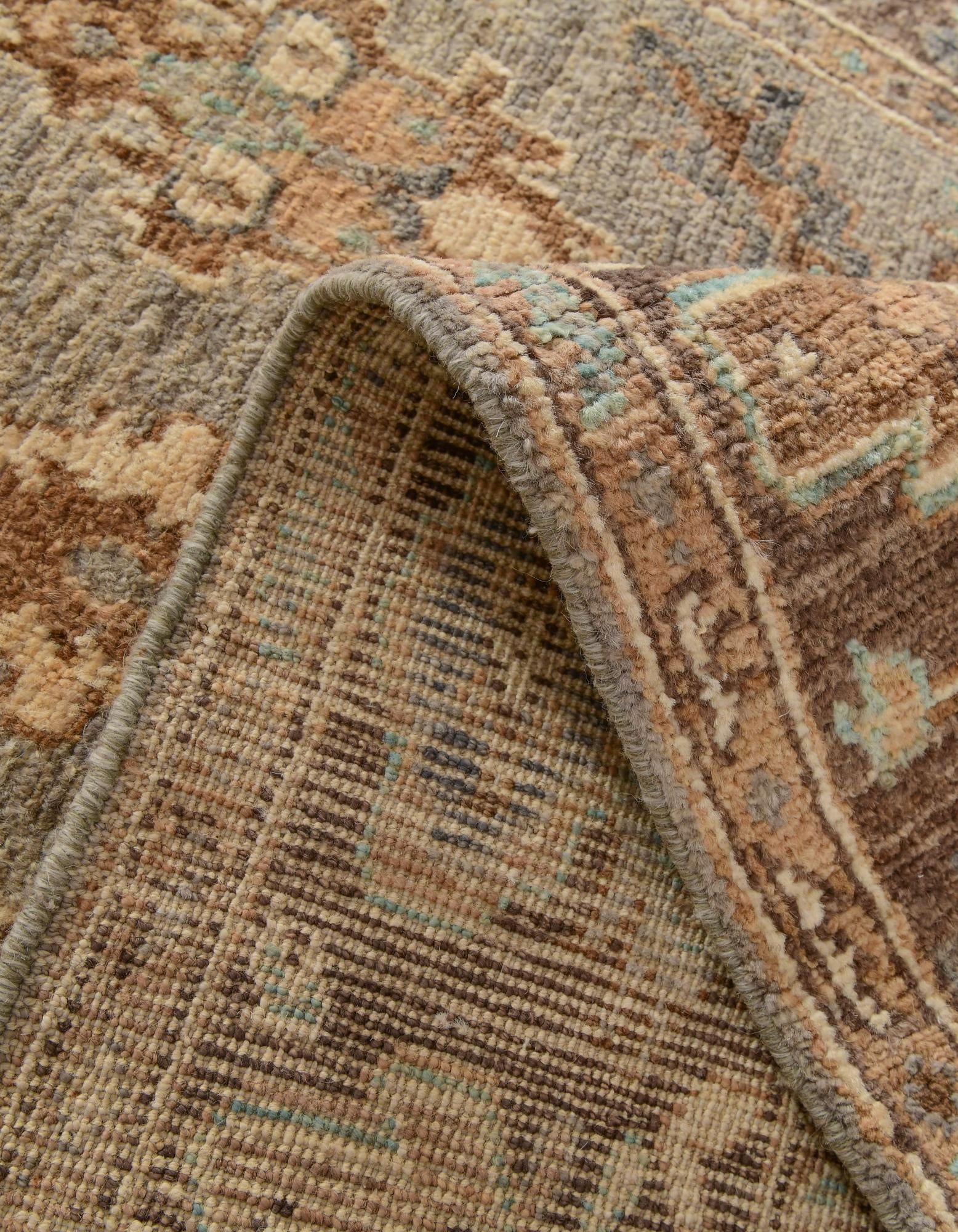 3' 10 x 6' 5 Hand Knotted Oushak Wool Rug
