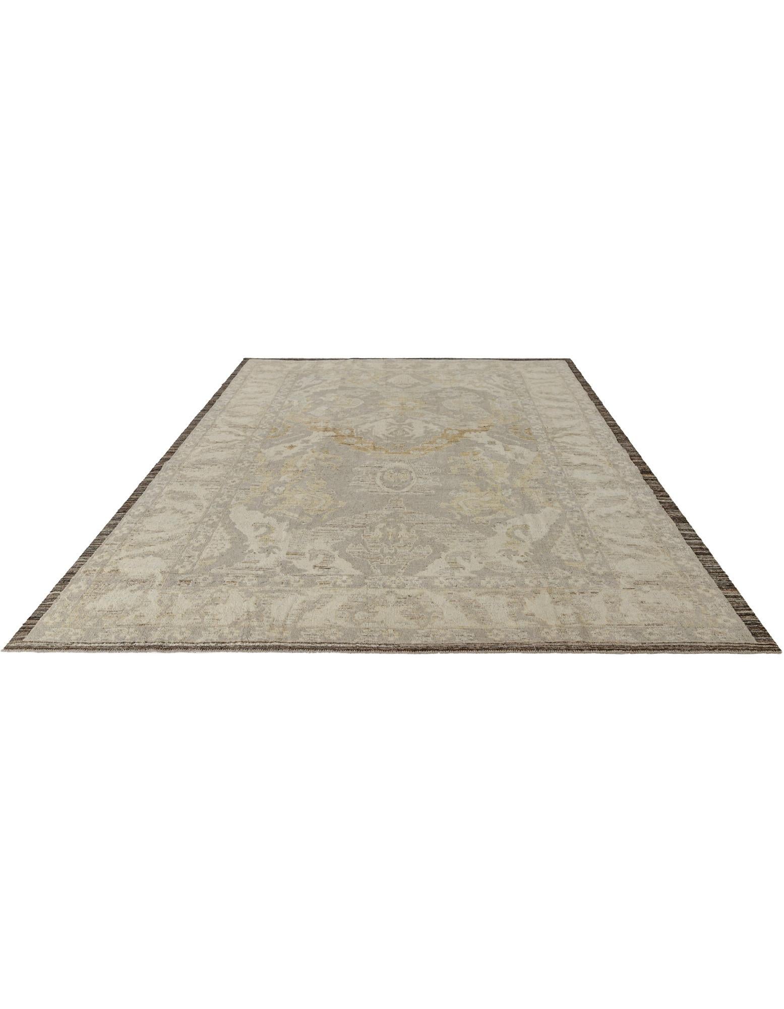 9' 5 x 12' 7 Hand Knotted Oushak Wool Rug