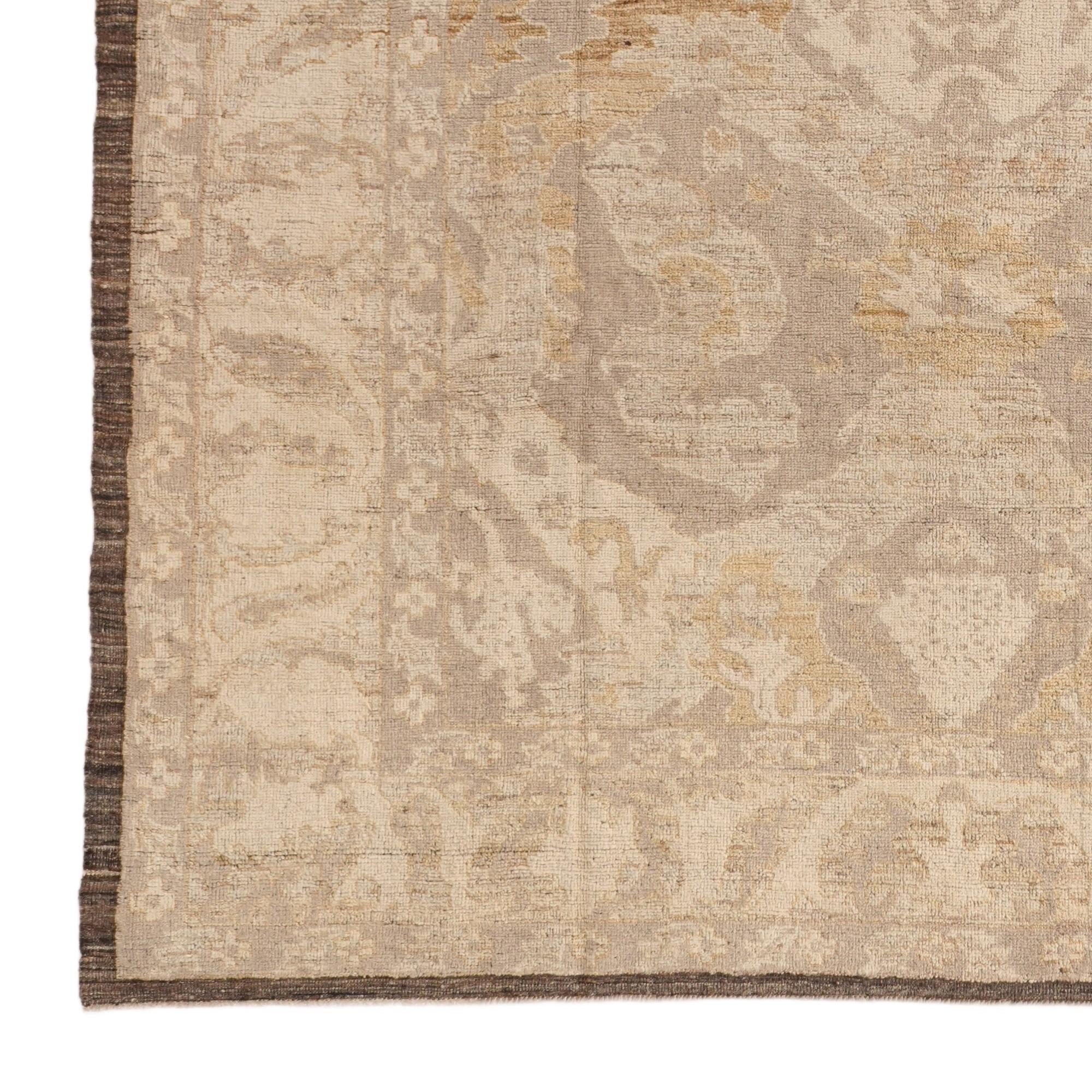 9' 5 x 12' 7 Hand Knotted Oushak Wool Rug