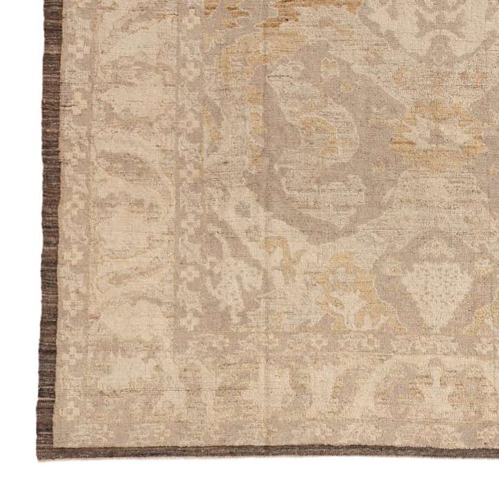 9' 5 x 12' 7 Hand Knotted Oushak Wool Rug