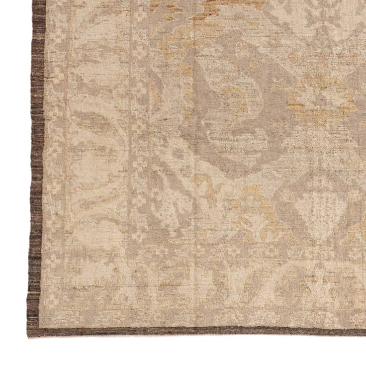 Detail image of 9' 5 x 12' 7 Hand Knotted Oushak Wool Rug