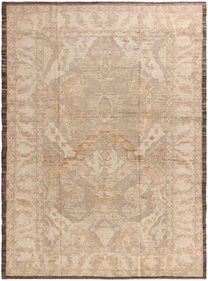 9' 5 x 12' 7 Hand Knotted Oushak Wool Rug