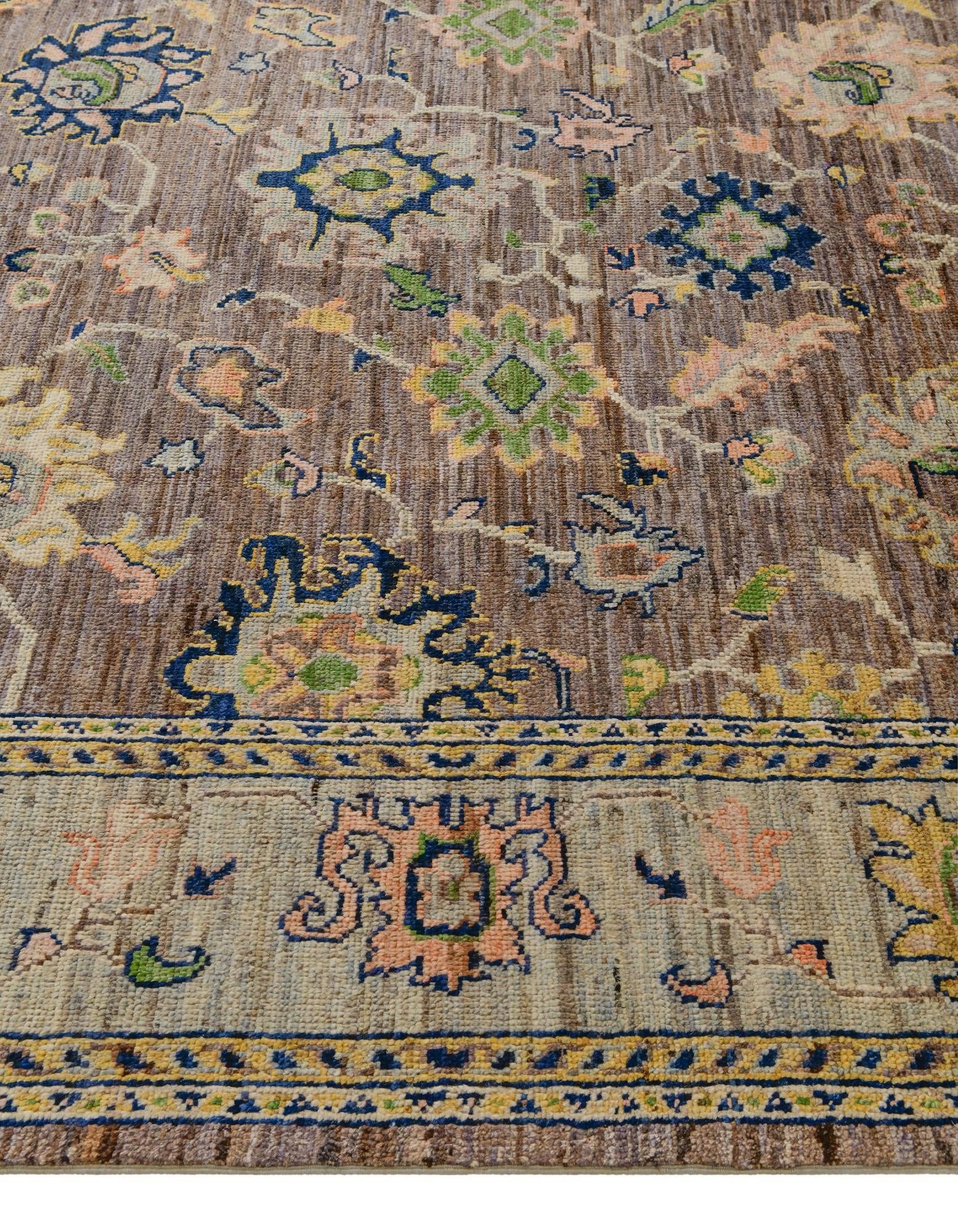 8' 4 x 9' 6 Hand Knotted Oushak Wool Rug