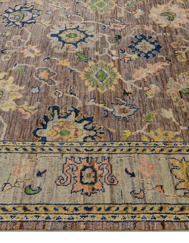 Detail image of 8' 4 x 9' 6 Hand Knotted Oushak Wool Rug