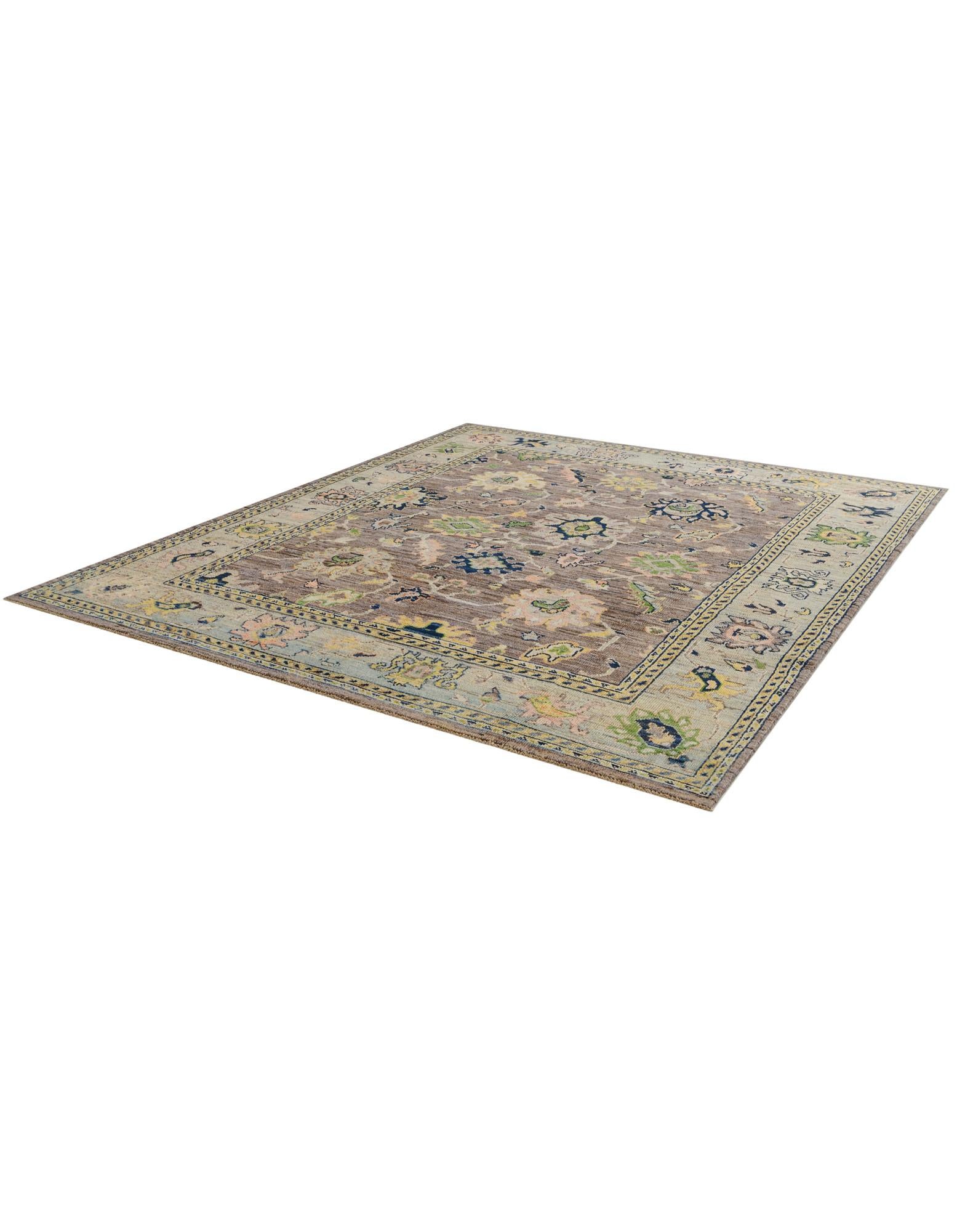 8' 4 x 9' 6 Hand Knotted Oushak Wool Rug