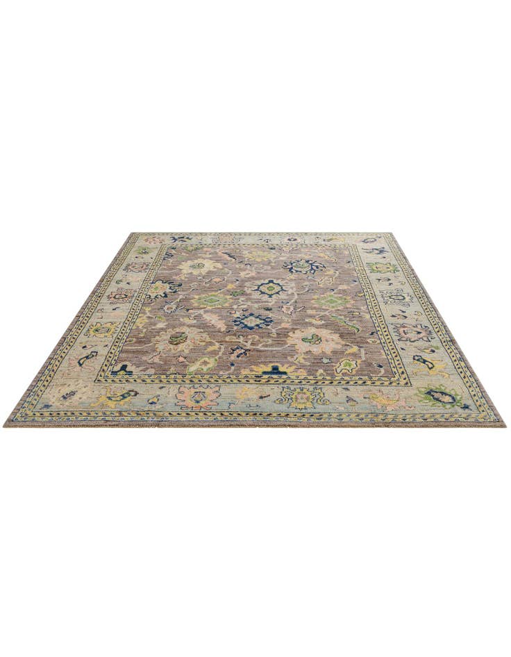 Detail image of 8' 4 x 9' 6 Hand Knotted Oushak Wool Rug