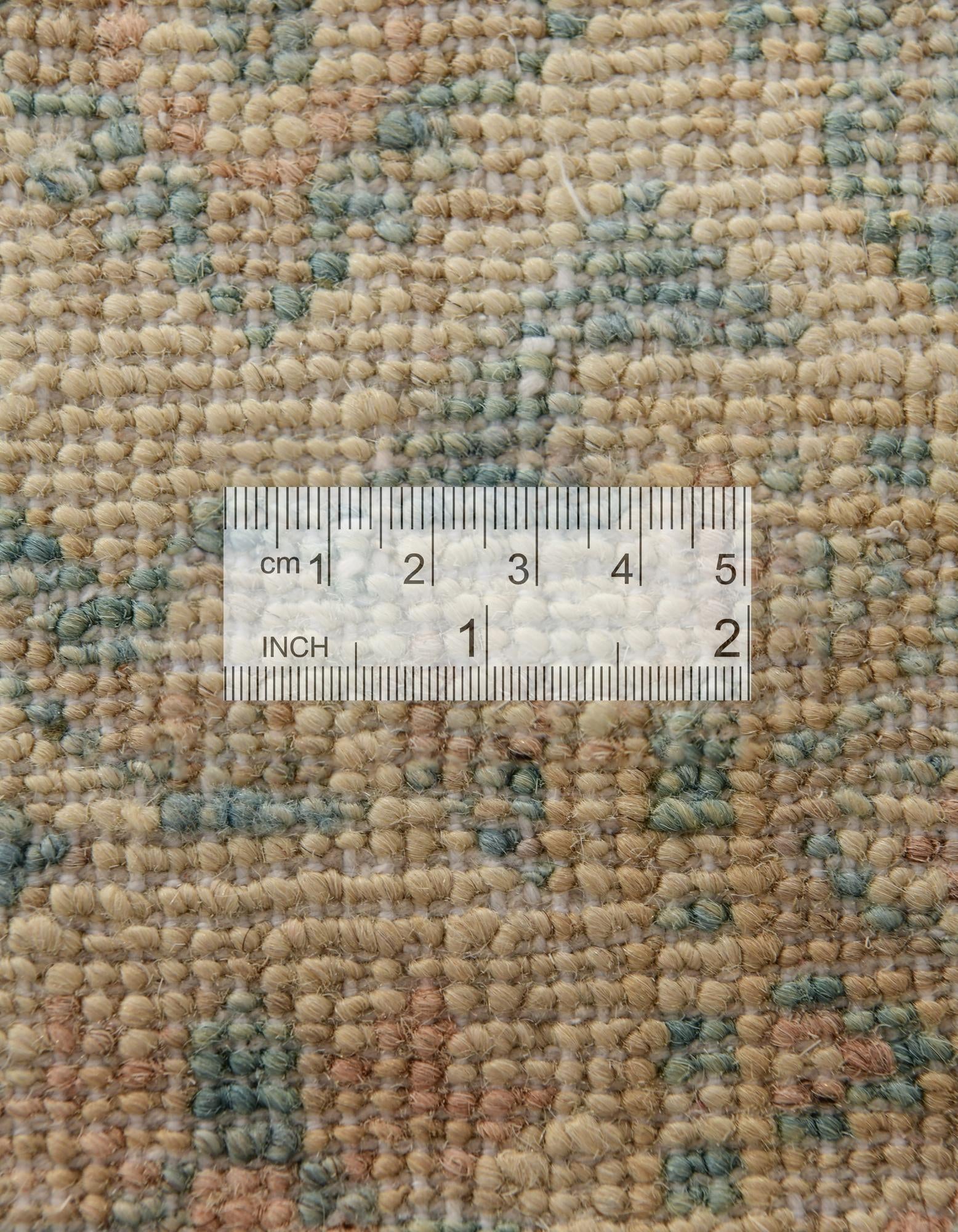 3' 4 x 4' 10 Hand Knotted Oushak Wool Rug