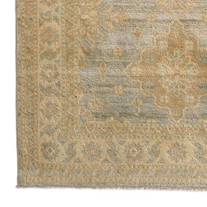 3' 4 x 4' 10 Hand Knotted Oushak Wool Rug