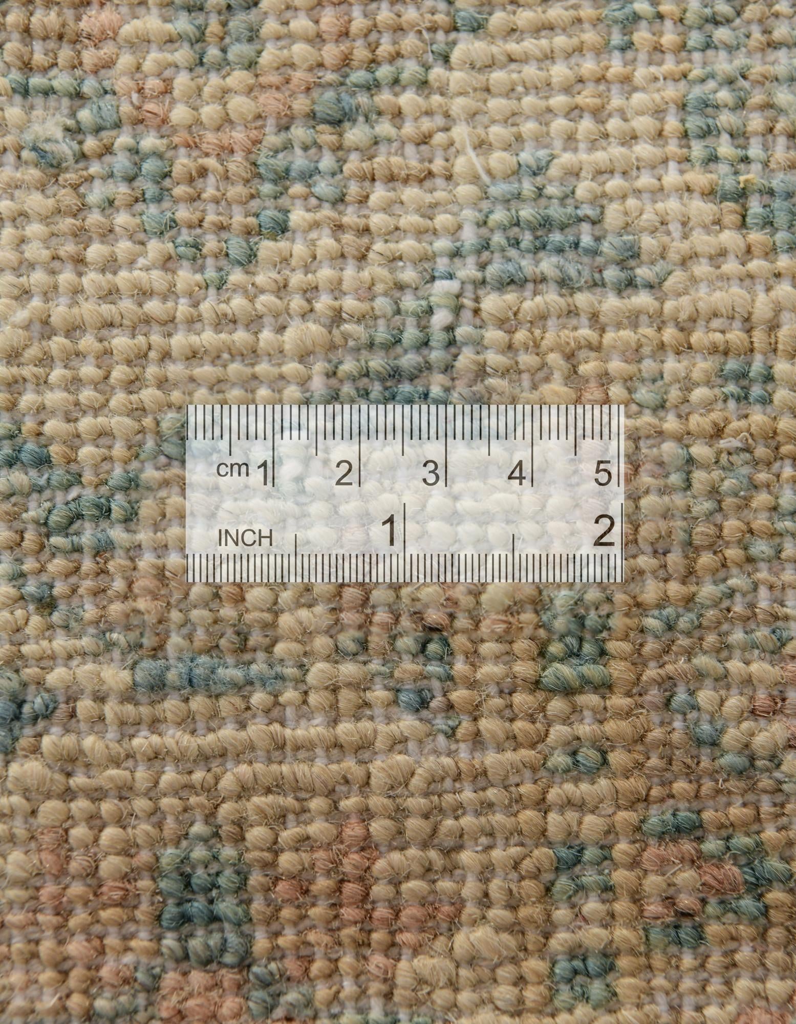 3' 4 x 4' 10 Hand Knotted Oushak Wool Rug