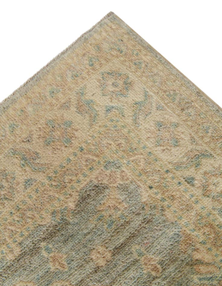 Detail image of 3' 4 x 4' 10 Hand Knotted Oushak Wool Rug