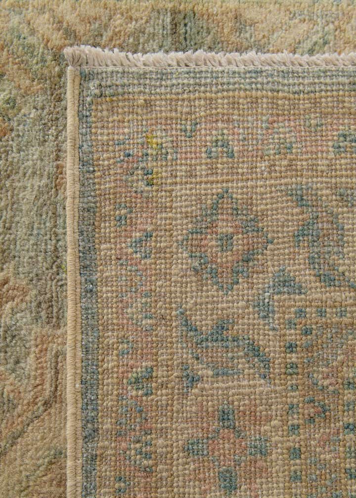 3' 4 x 4' 10 Hand Knotted Oushak Wool Rug