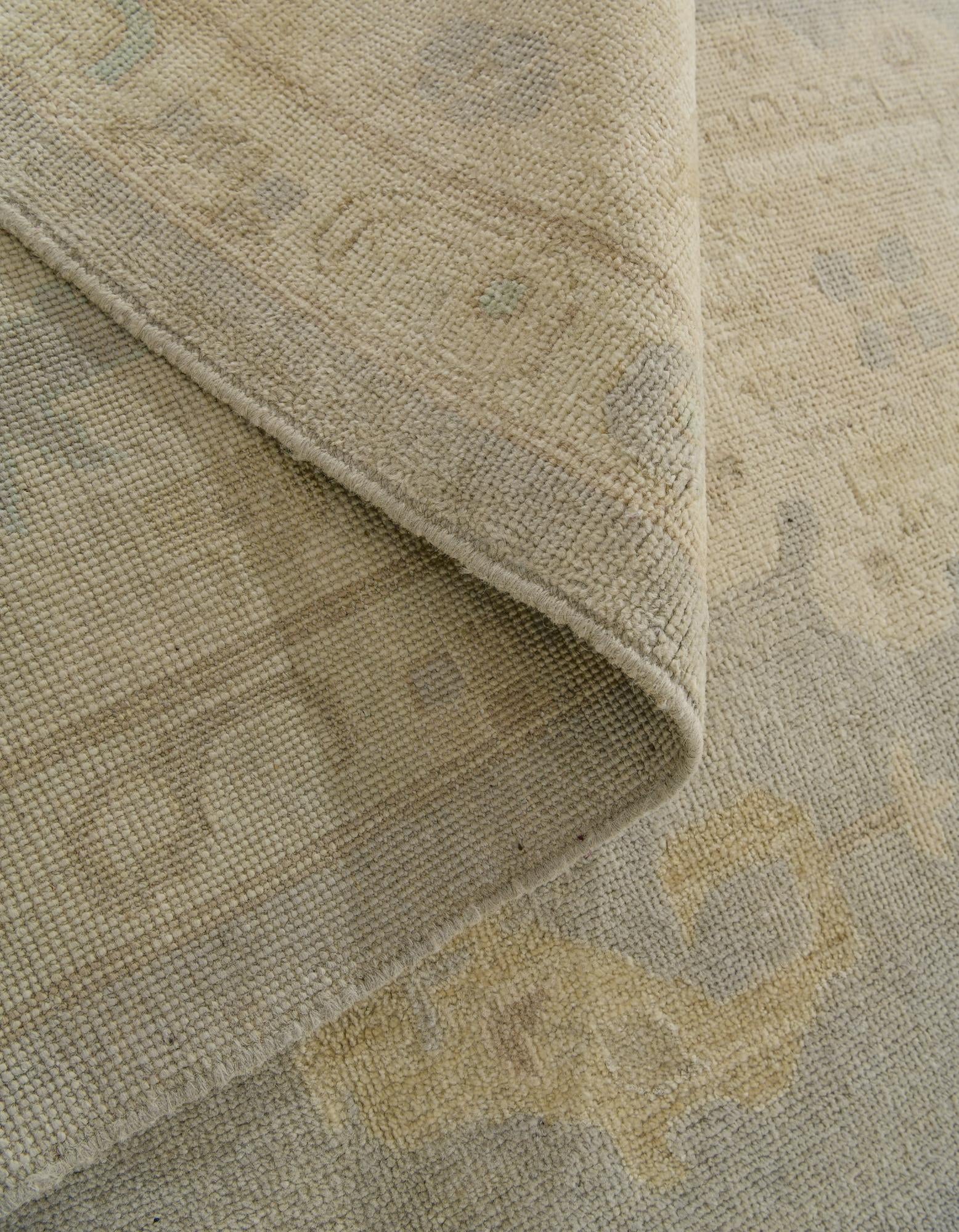 9' x 11' 10 Hand Knotted Oushak Wool Rug