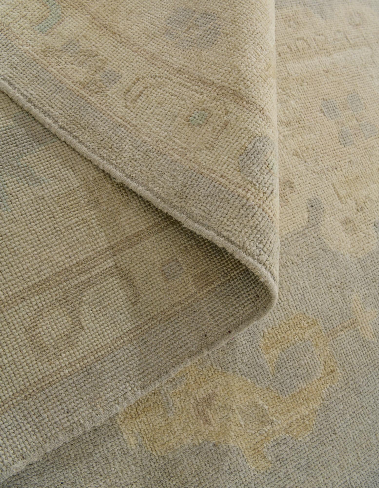 9' x 11' 10 Hand Knotted Oushak Wool Rug