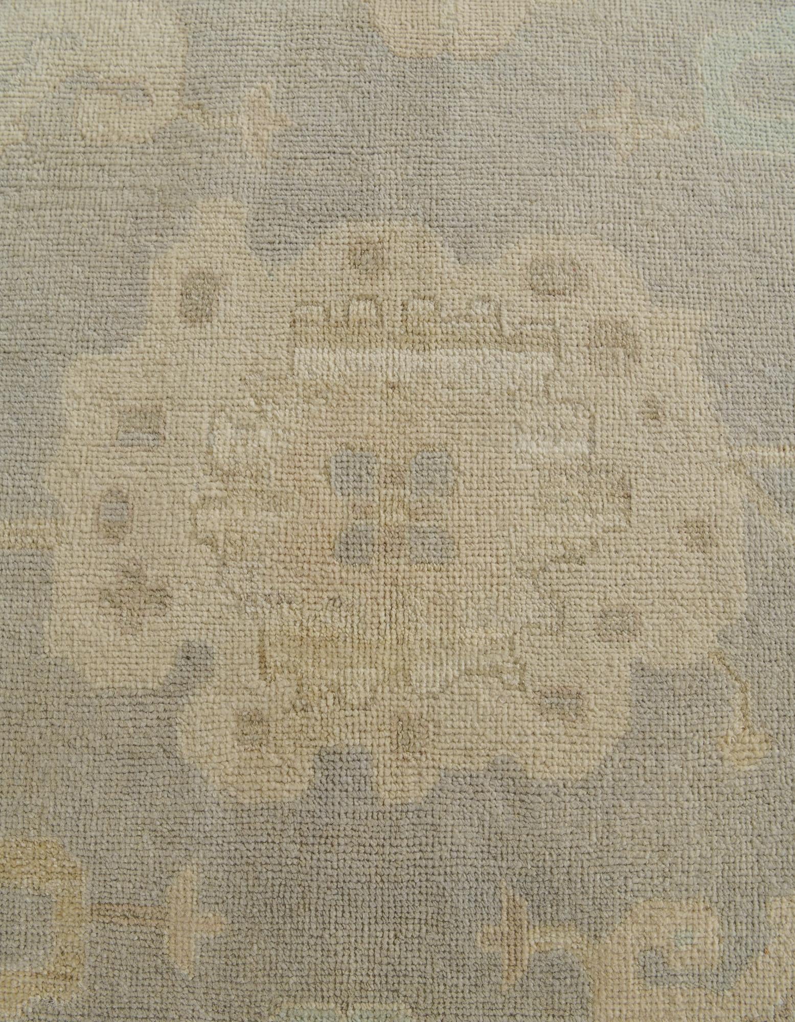 9' x 11' 10 Hand Knotted Oushak Wool Rug