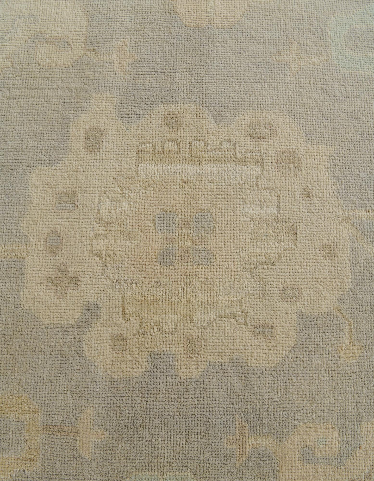 9' x 11' 10 Hand Knotted Oushak Wool Rug