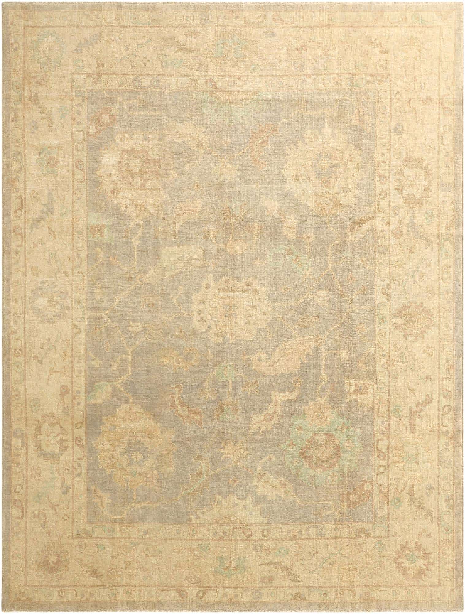9' x 11' 10 Hand Knotted Oushak Wool Rug