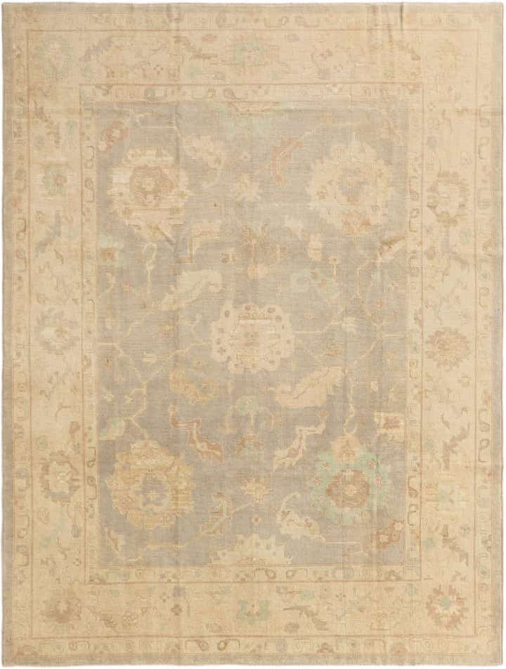 9' x 11' 10 Hand Knotted Oushak Wool Rug