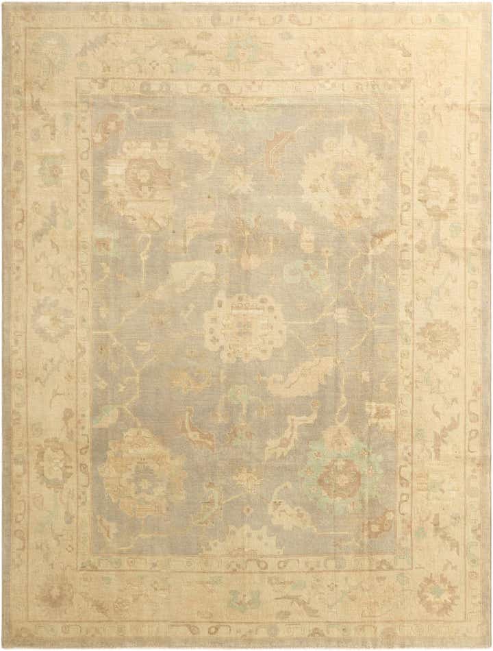 9' x 11' 10 Hand Knotted Oushak Wool Rug