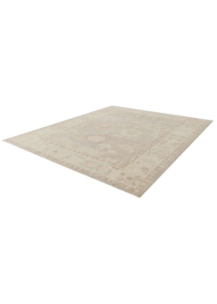 8' 4 x 10' 1 Hand Knotted Oushak Wool Rug