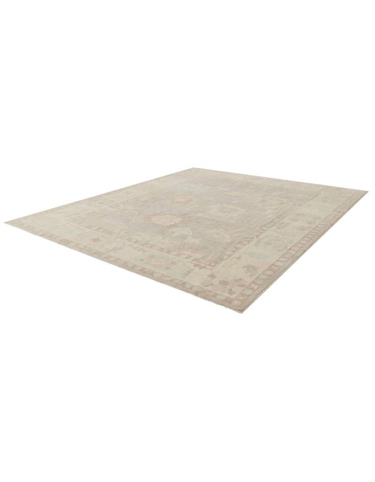Detail image of 8' 4 x 10' 1 Hand Knotted Oushak Wool Rug