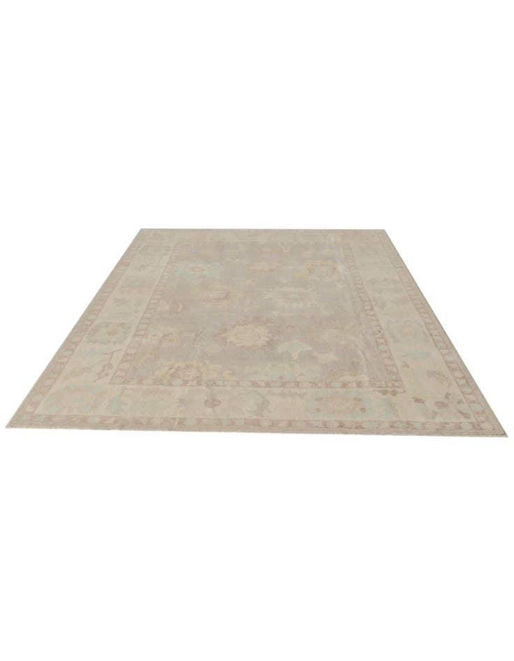 Detail image of 8' 4 x 10' 1 Hand Knotted Oushak Wool Rug