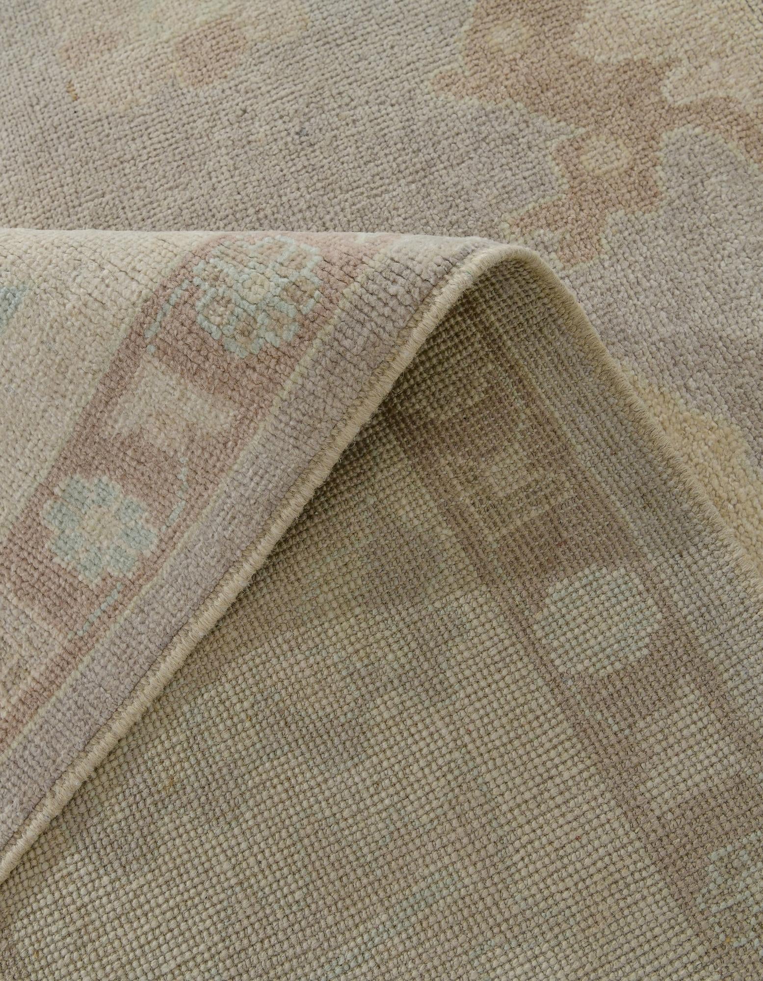 8' 4 x 10' 1 Hand Knotted Oushak Wool Rug