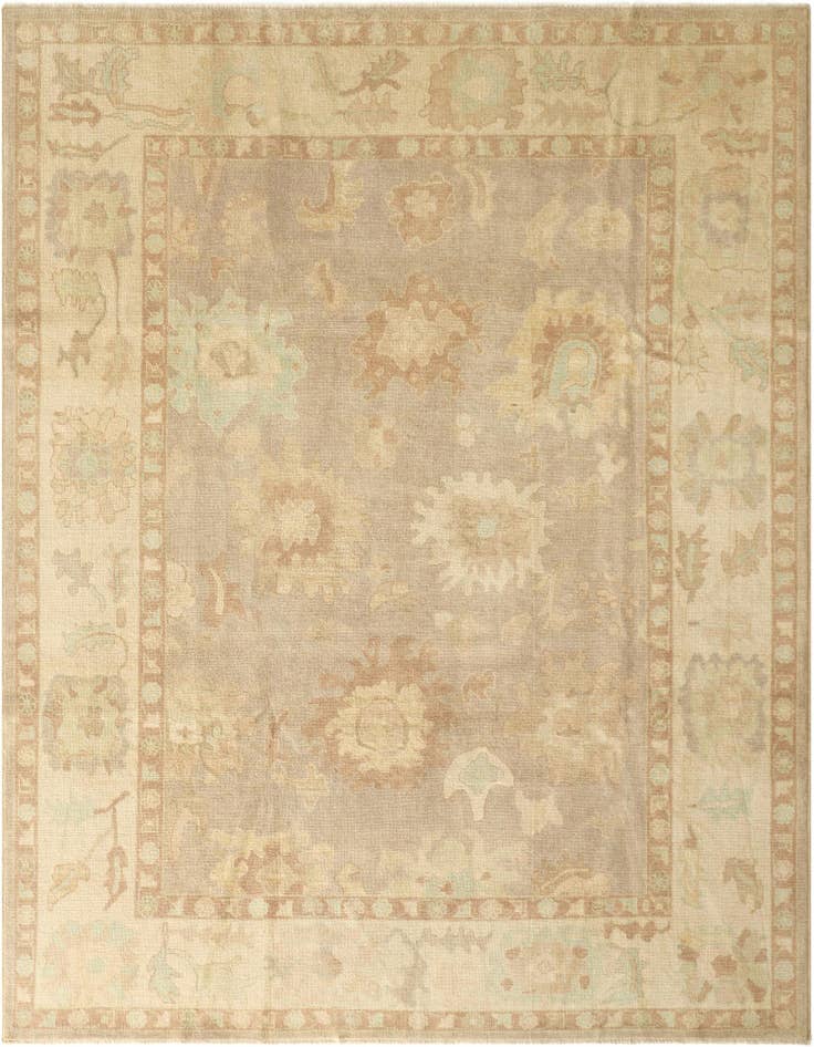 Detail image of 8' 4 x 10' 1 Hand Knotted Oushak Wool Rug