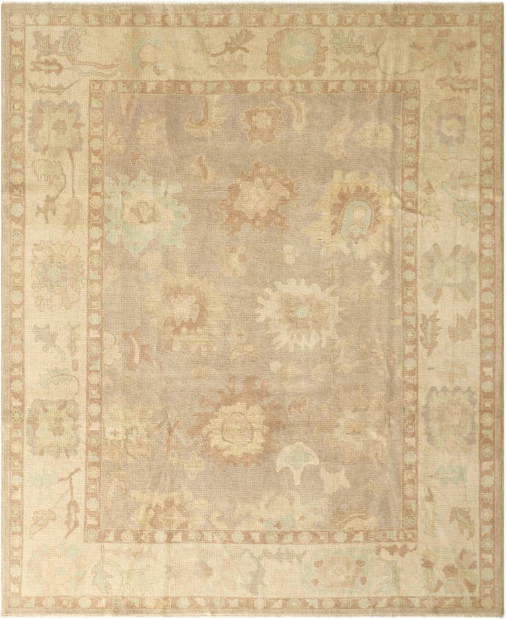 Detail image of 8' 4 x 10' 1 Hand Knotted Oushak Wool Rug