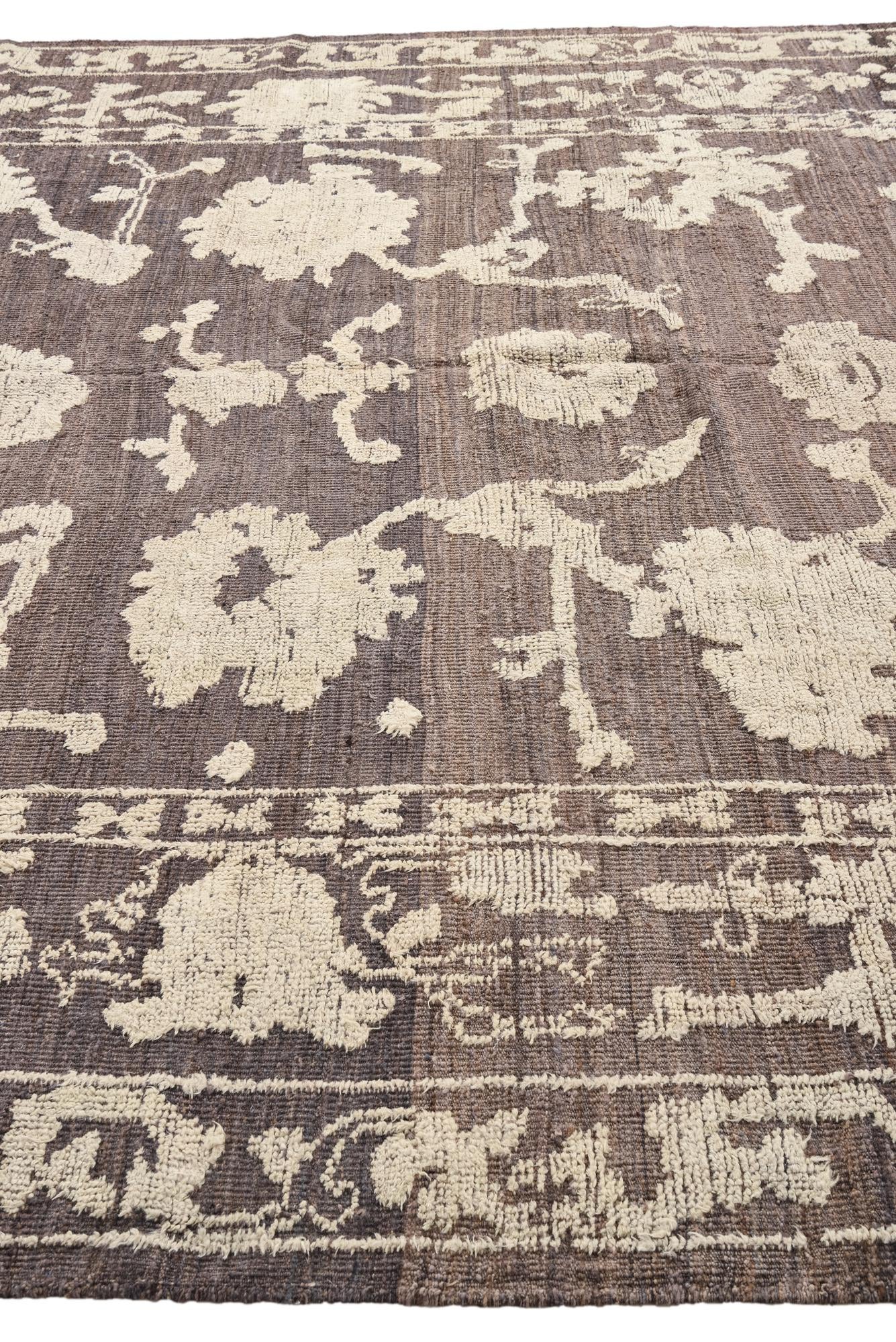 9' 5 x 11' 8 Hand Knotted Oushak Wool Rug