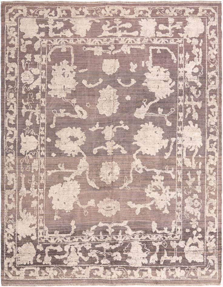 Detail image of 9' 5 x 11' 8 Hand Knotted Oushak Wool Rug