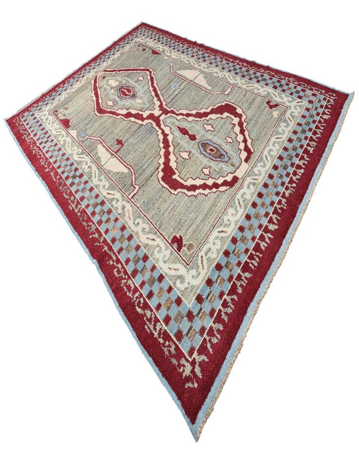 Detail image of 10' x 14'  Hand Knotted Oushak Wool Rug