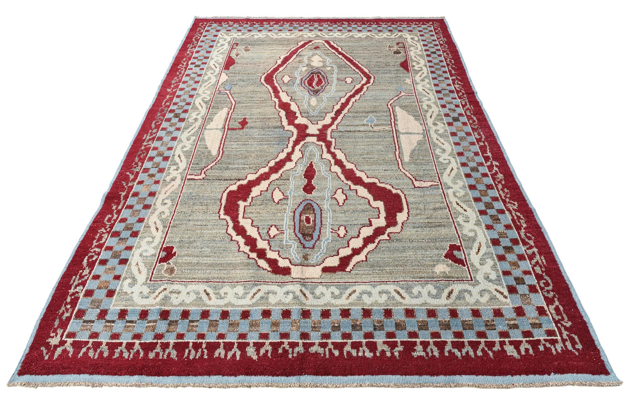 10' x 14' Hand Knotted Oushak Wool Rug