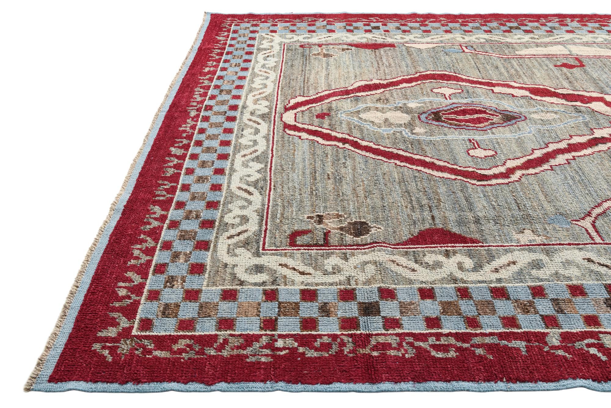 10' x 14' Hand Knotted Oushak Wool Rug